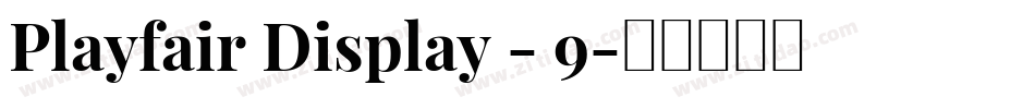 Playfair Display - 9字体转换